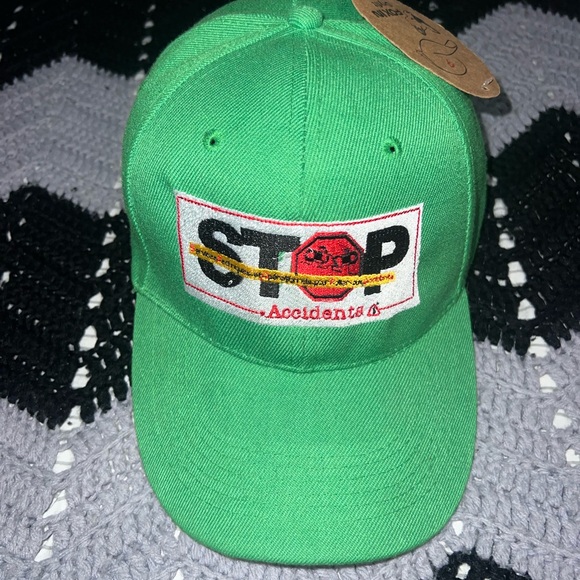 Green Stop Accidents Cap - Picture 1 of 3
